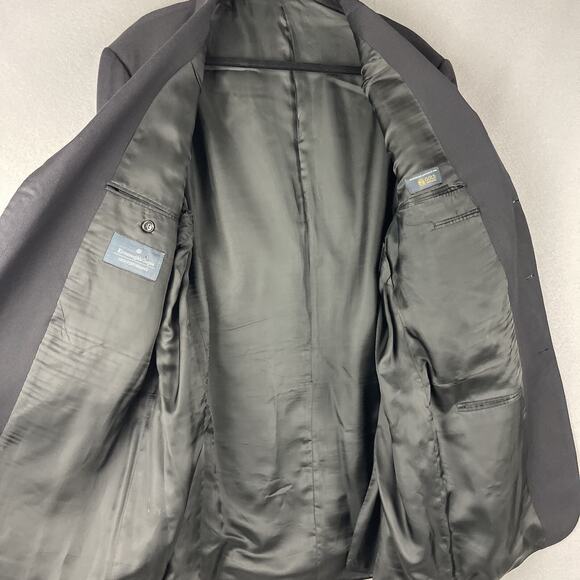 Ermenegildo Zegna Wool Blazer Sport Coat Men 48L Black High Performance 3 Button - Picture 2 of 16